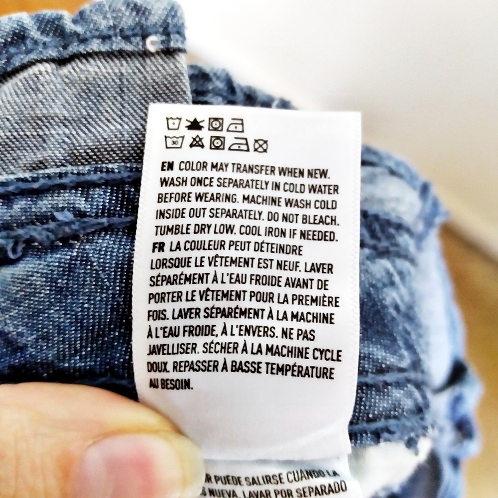 American Eagle Outfitters Blue Paperbag Waist Shorts - Picture 7 of 7